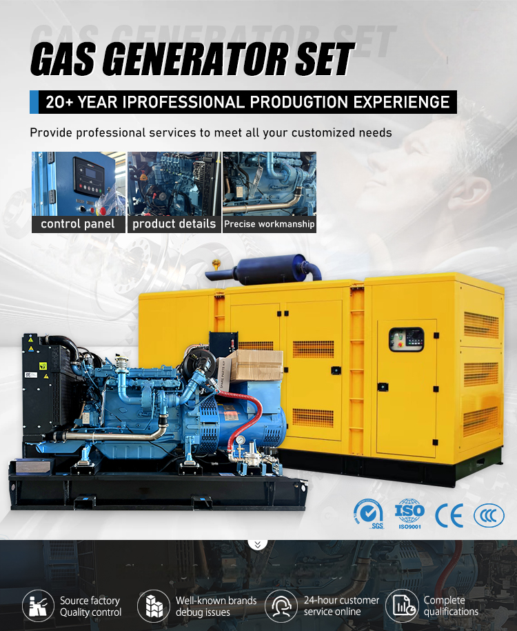 High Power Natural Gas Generator 80kva 100kw 200kw 300kw 400kw 500kw 800kw 1000kva cummins Weichai Yuchai Natural Gas Generator high power natural gas generator 80kva 100kw 200kw 300kw 400kw 500kw 800kw 1000kva cummins weichai yuchai natural gas generator